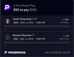 🏀NBA 3/19/25 1 UNITS